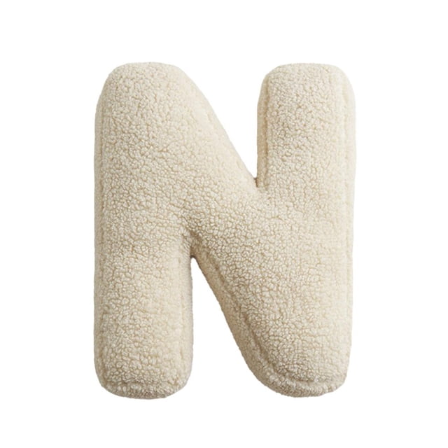 English Letters Pillow Soft Initial Throw Cushion Decorative Pillow C4O2