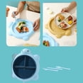 thumbnail image 4 of Turtle Shaped Kids Dining Set with Divided Plates and Cutlery for Mealtime, 4 of 8