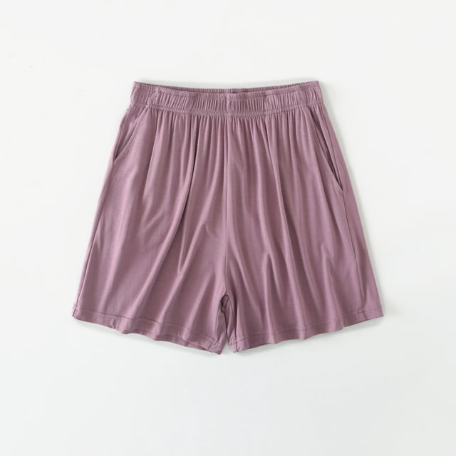 AherBiu Womens Summer Shorts Loose Fitting Elastic Waisted Comft Soft Shorts Oversized Sleeping Home Shorts
