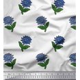 thumbnail image 1 of Soimoi Moss Georgette Fabric Leaves & Floral Block Printed Craft Fabric by The Yard 42 Inch Wide, 1 of 3