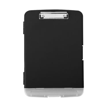 Clipboard with Storage,A4 Binder Clipboards with Pen Holder,Heavy Duty Plastic Storage Clipboard with Clip,Nursing Clipboard Folder Side-Opening,Smooth Writing Clip Board for Office-Black