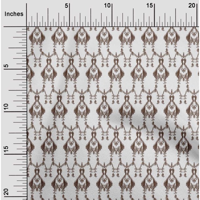 oneOone Viscose Jersey Fabric Paisley Ikat Print Fabric BTY 60 Inch Wide