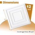 thumbnail image 3 of Costway Tuiles pour Plafond Rabattable 2 Pi x 2 Pi avec Motifs 3D, Lot de 12 Tuiles jusqu'à 48 Pi2, 3 of 10