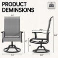 thumbnail image 2 of Innumia Set of 8 Outdoor Swivel Rocker Patio Dining Chairs, High Back All Weather Textilene Material Patio Chairs for Backyard Deck, 2 of 7
