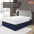thumbnail image 3 of SGI Bedding 9 Inch Pleated Bed Skirt | Microfiber Bed Skirt | Fade Resistant, Wrinkle Free, Anti-static, Decorative, Extra Storage Space, Clutter-Free | King, Navy Blue, 3 of 6