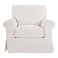 thumbnail image 4 of OSP Home Furnishings Housse Ashton pour Fauteuil à Accoudoirs Ronds, Ivoire, 4 of 5