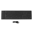 thumbnail image 2 of Foldable Silicone Silent Keyboard, Silicone Keyboard,108 Key Portable Soft Rubber Lightweight Waterproof Rollup Keyboard for Laptop PC Computer Travel Office Home, 2 of 8