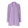 thumbnail image 4 of RXIRUCGD Blouse Décontractée à Manches Longues Unie pour Femme avec Poche, Cardigan Manteau, Violet, Taille : S, 4 of 6