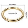 thumbnail image 2 of Unique Bargains Light Gold Zinc Alloy Spring Gate O Ring Snap Clip Buckle 10 Pack, 2 of 5
