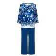 thumbnail image 5 of Pisexur Pyjama de Noël pour Femmes Ensemble Deux Pièces Tendance des Fêtes Imprimé Flocon de Neige Pyjamas de Noël Décontractés Manches Longues Col Rond Hauts Pantalons de Pyjama Tenue de Nuit, 5 of 5