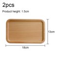 thumbnail image 2 of 2Pcs Wooden Tray Solid Wood Serving Tray Bathroom Tray Rectangle Small Platter Tea Tray Coffee Table Tray, 2 of 5