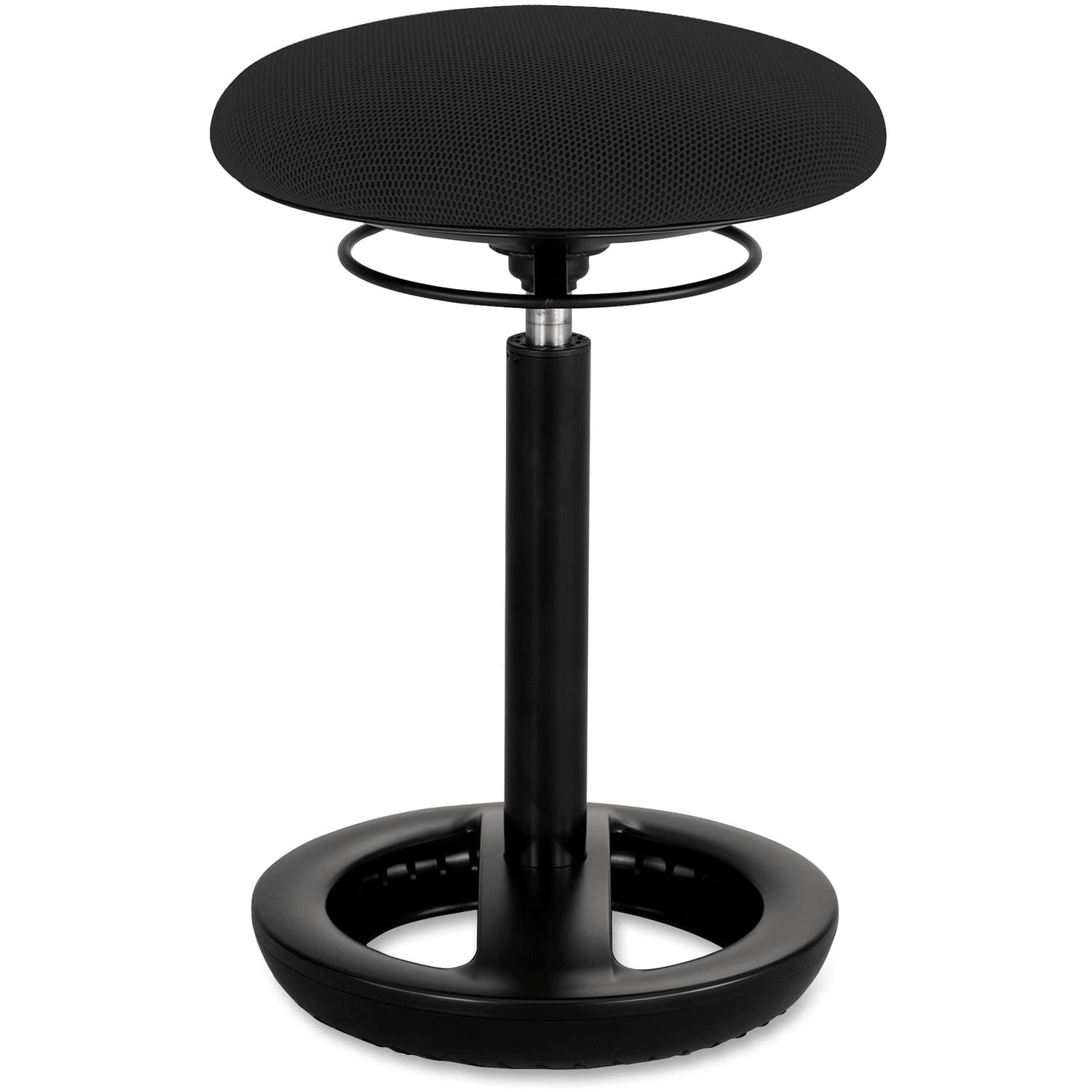 Safco Twixt Active 22" Backless Drafting Chair in Black Fabric