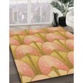 thumbnail image 3 of Ahgly Company Tapis d'Intérieur Lavables en Machine, Carré Transitionnel Orange Jaune, Carré de 6', 3 of 7