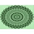thumbnail image 1 of Ahgly Company Tapis d'Intérieur Lavables en Machine Rectangle Transitionnel Vert Émeraude Profond, 5' x 8', 1 of 7