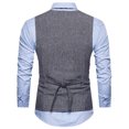 thumbnail image 4 of CEHVOM Men Woolen Double-breasted Vest Suit Retro Business Waistcoat, 4 of 5