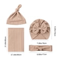 thumbnail image 2 of Wrap Blanket Baby Turban Hat Bowknot Headband Blanket Infant Sleeping Bag Shower Gift Baby Bedding Crib Sets Boy Baby Bedding Baby Bedding Crib Sets, 2 of 8