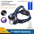 thumbnail image 1 of SUTENGDA Headlamp Rechargeable  High-Power LED Headlamp with Zoom- 4 Mode  2x 18650 Batteries Included - Perfect for Camping & Hunting Adventures, 1 of 6