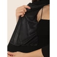 thumbnail image 5 of INSPIRE CHIC Blouson Bomber Court à Paillettes Scintillantes avec Fermeture Éclair pour Femme Noir TP, 5 of 5
