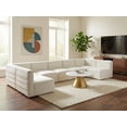 thumbnail image 2 of Meridian Furniture Quincy Cream Velvet Modular Sectional, 2 of 27