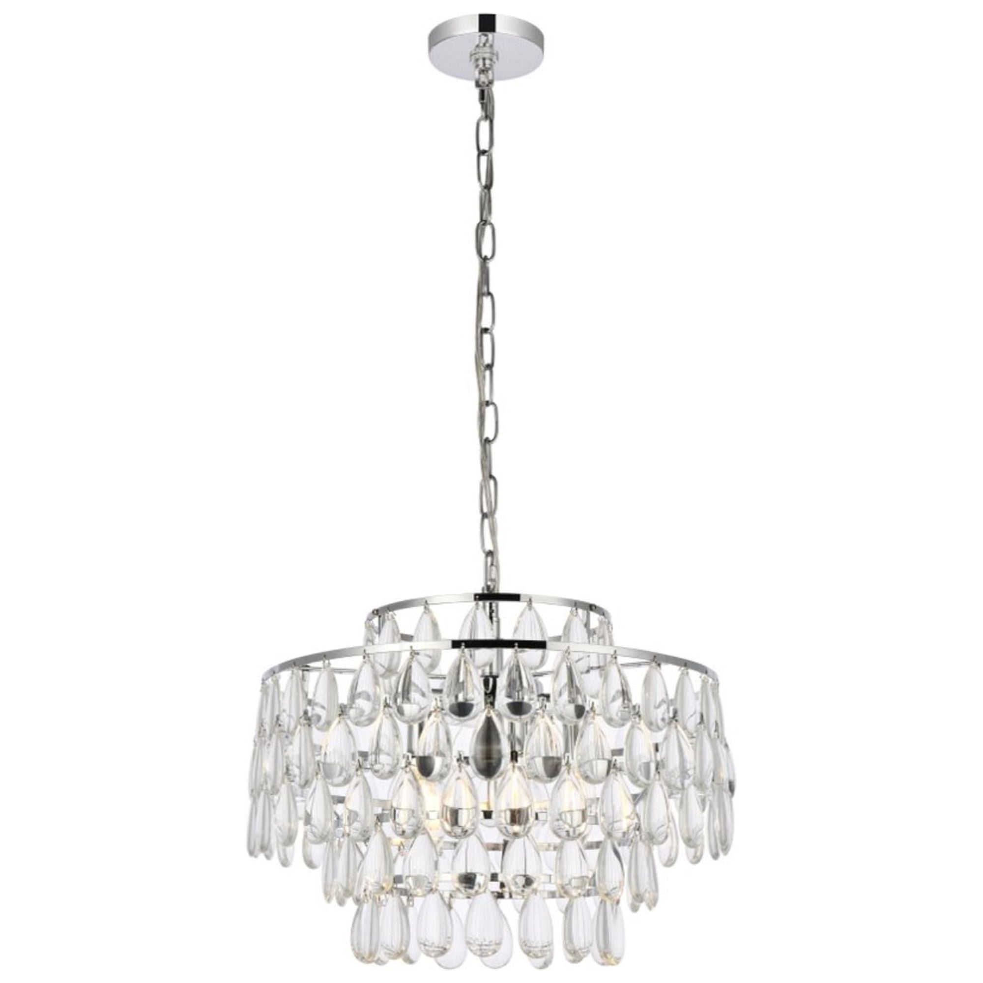 Elegant Lighting Mila Suspension de 18 Po en chrome