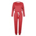 thumbnail image 4 of FAIWAD Ensemble 2 Pcs pour Femme Chandail à Manches Longues à Col Rond et Pantalon de Jogging Long Survêtement Décontracté, 4 of 5