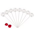 thumbnail image 4 of OKBY Number Card Holders - 50 PCS 4.7 Inch Round Shape Table Photo Holder Metal Wires Memo Clip Note Card Holders for Wedding Party Photos Decoration (Silver), 4 of 5