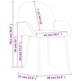 thumbnail image 4 of vidaXL Dining Chairs 2 pcs Black Velvet, 4 of 5