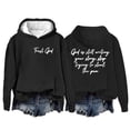 thumbnail image 1 of Prolriy Chandails à Capuchon pour Femmes, Sweat à Capuche Décontracté Imprimé Dieu Qui Écrit Encore pour Femmes Noir TTTG, 1 of 4