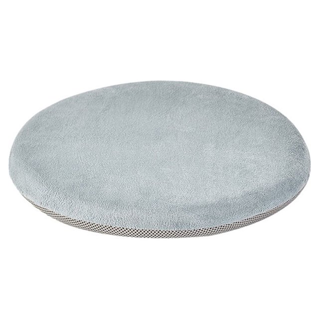 QualitChoice Coussin d'Assise Portable Remplacement Rond Relaxant Respirant Doux Fauteuil de Bureau Canapé Canapé Tapis Accessoires Gris 1 Pièce