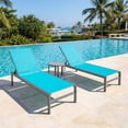 thumbnail image 4 of Costway Chaise Longue de Patio à 6 Positions en Aluminium, Inclinable Réglable, Turquoise, 4 of 9