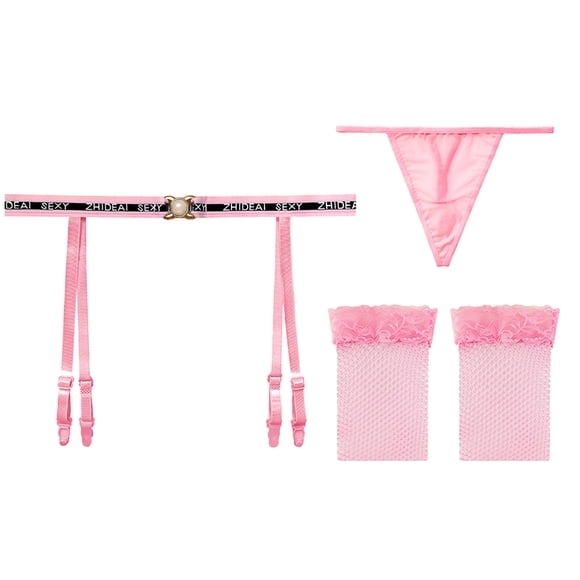 panties for Women Women Underwear Thongs Lace Bikini Panties G String Thong Stretch Ladie Garter Belt Underwear Thong One Size