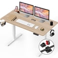 thumbnail image 1 of MotionGrey - Ergo2 Adjustable Electric Standing Desk with Memory Settings - 43" x 24" Light Brown Top White Frame - Ergonomic Desk for Home and Office, 1 of 10
