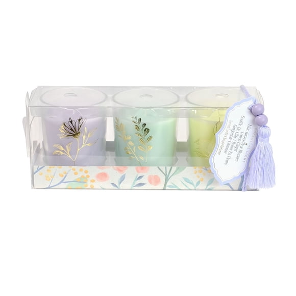 Botanical Light 3 Pk Votive Candle Set