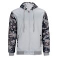 thumbnail image 1 of MAWCLOS Sweat à Capuche Zippé pour Hommes, Couleur Unie, Épais, Manches Longues, Gris Foncé L, 1 of 6