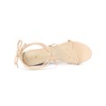 thumbnail image 4 of BLISSFUL STEP Sandales pour Femmes à Talons Compensés à Brides à Lacets Beige 9, 4 of 6