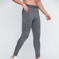 thumbnail image 3 of hoksml Men's Drying Yoga Workout Tights with Color Block Elastic Waist Compression Base Layer Pants for Gym Training, 3 of 4