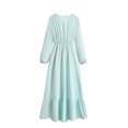 thumbnail image 4 of Gspmoly Robes d'Été, Robe Décontractée pour Femmes à la Mode à Col Rond à Manches Longues Robe Longue à Taille Robe de Travail pour Femmes Liquidation, 4 of 6