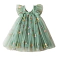 thumbnail image 1 of Robe d'Été pour Filles Manches à Volants Robe Tutu pour Filles Robes Mignonnes Robe en Tulle 6-12 Mois, 1 of 8