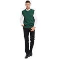 thumbnail image 4 of TOPTIE Men's 100% Cotton Knit Sweater Vest, Crew Neck Solid Color, 4 of 9
