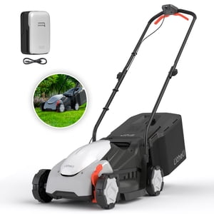 Litheli 20V Tondeuse électrique sans fil, 14-Inch, Moteur sans brosse, 5-Position Réglage de la hauteur, avec batterie 5.0Ah, pour pelouses & Jardins