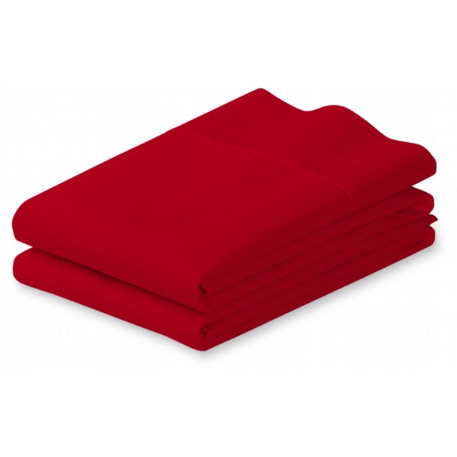 Taies d'Oreiller 100 % Coton, 400 Fils, 2 Pcs (Très Grand, Bourgogne)