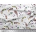 thumbnail image 2 of Soimoi Viscose Chiffon Fabric Flowers & Feather Fabric Prints by Yard 42 Inch Wide, 2 of 3