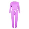thumbnail image 4 of FAIWAD Ensemble 2 Pcs pour Femme Chandail à Manches Longues à Col Rond et Pantalon de Jogging Long Survêtement Décontracté, 4 of 5