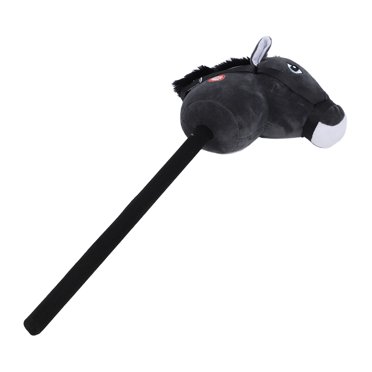 Cheval Bâton en Peluche, Cheval Bâton en Peluche de 27,56 Po Cheval de Passe-Temps Artisanal sur un Bâton, Jouet Bâton Cheval en Peluche à 2 Effets Sonores avec Sons de Hennissement, Jouet d'Équitation Cheval Bâton de Passe-Temps