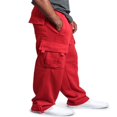 thumbnail image 3 of Men‘s Casual Gym Cargo Combat Straight Loose Jogger Sweat Track Pants, 3 of 4