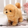 thumbnail image 2 of Yellow Walking Barking Plush Puppy Toy Realistic Simulation Rabbit Fur Dog With Sound Electric Fluffy Pet Toy For Kids Gift 5.9X6.2X3.5 Inches, 2 of 3