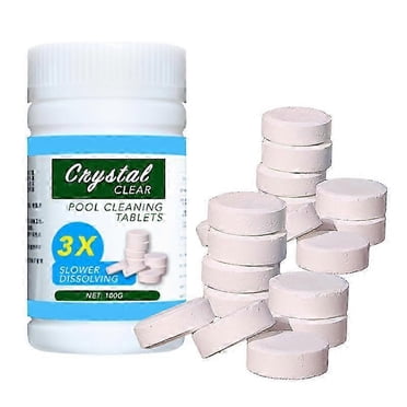 100 Pcs Comprimés de Chlore Comprimé de Nettoyage pour Piscine Bain à Remous Flottant Produits Chimiques Sûr Longue Durée Contrôle des Bactéries