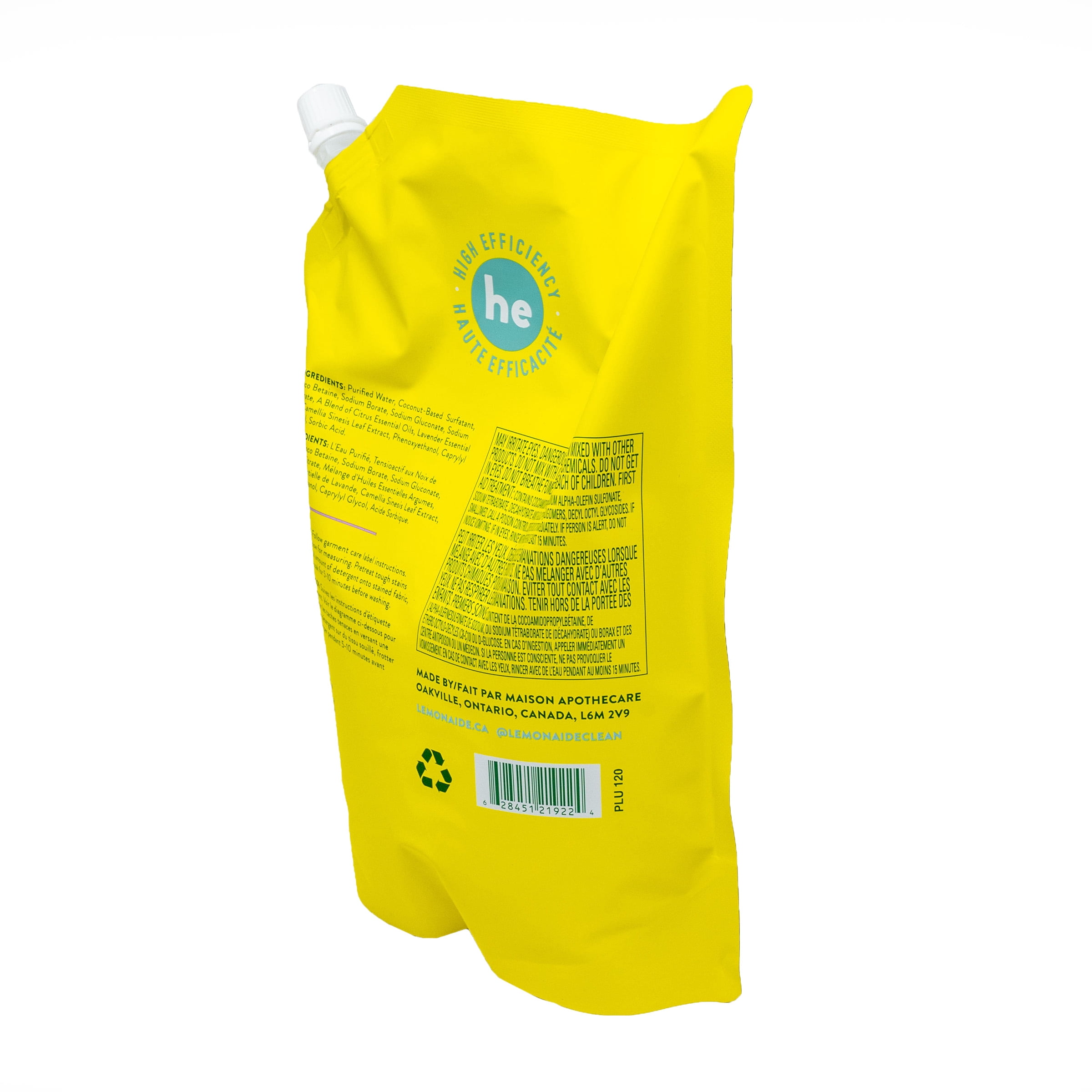 Lemon Aide, Détergent a Lessive Citron Lavande, 1.5L