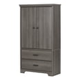 thumbnail image 2 of South Shore Versa 2-Door Armoire with Drawers, in Gray Maple, 2 of 12