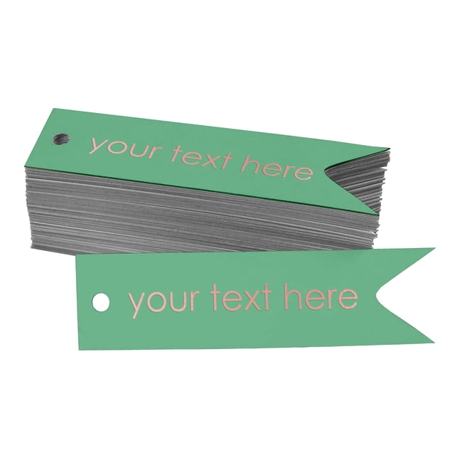 Darling Souvenir Rose Gold Foil Personalized Paper Hang Tags Your Text Here Party Favor Tags 50 Pieces